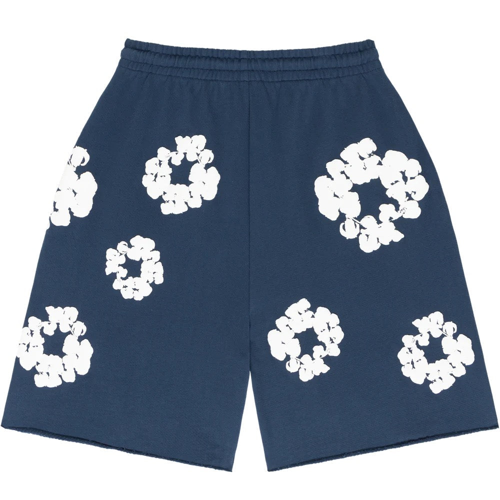 Flower Shorts Navy Blue