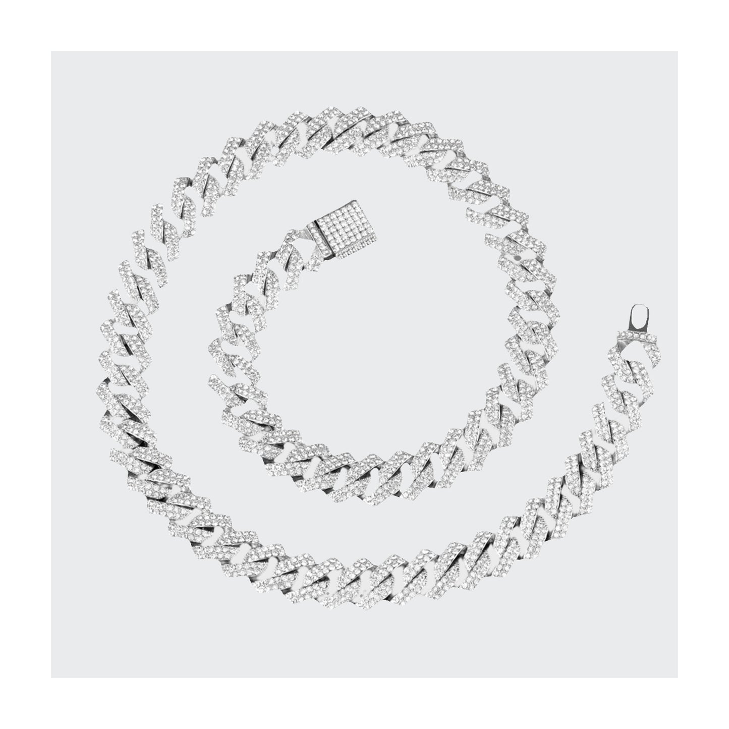 Iced Out Chain- Silber