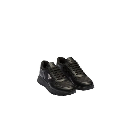 Leder-Nylon Sneaker
