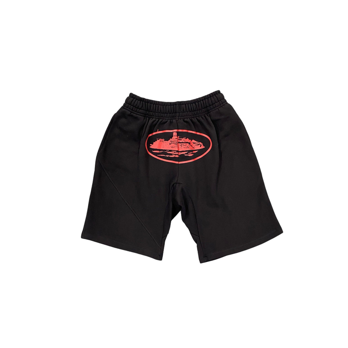 Alcatraz Shorts Red on Black