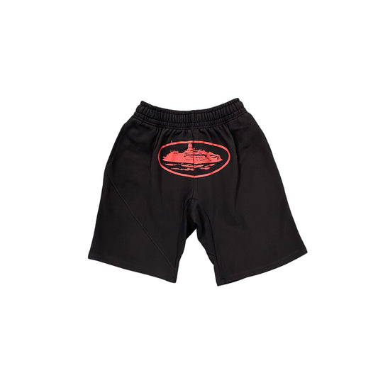 Alcatraz Shorts Red on Black