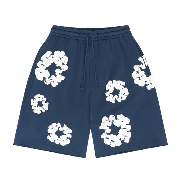 Flower Shorts Navy Blue