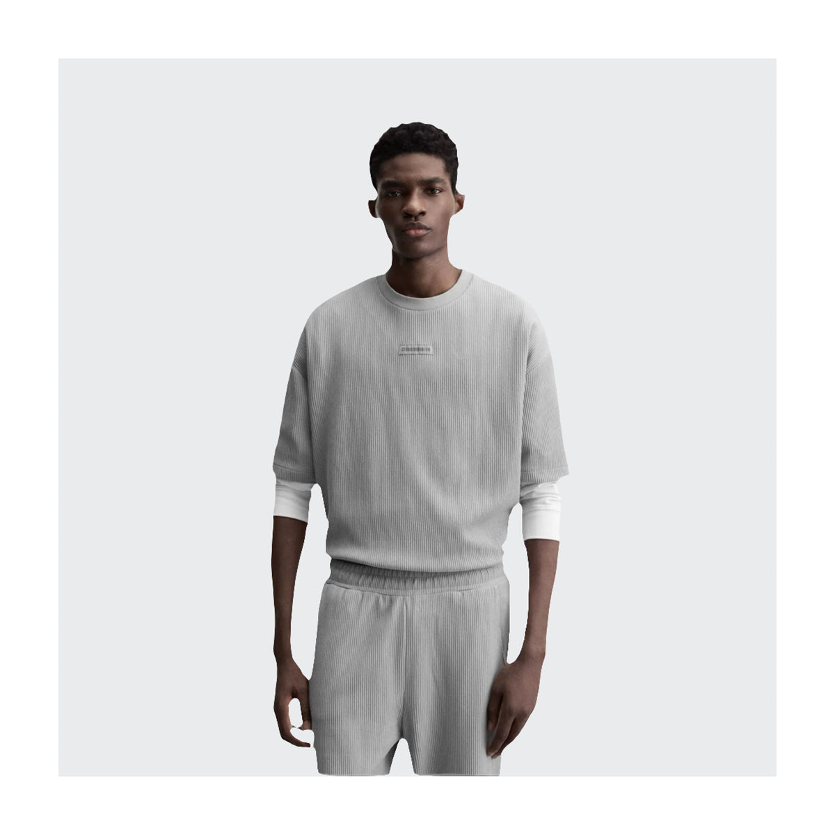 T-Shirt mit Struktur-Aufnäher