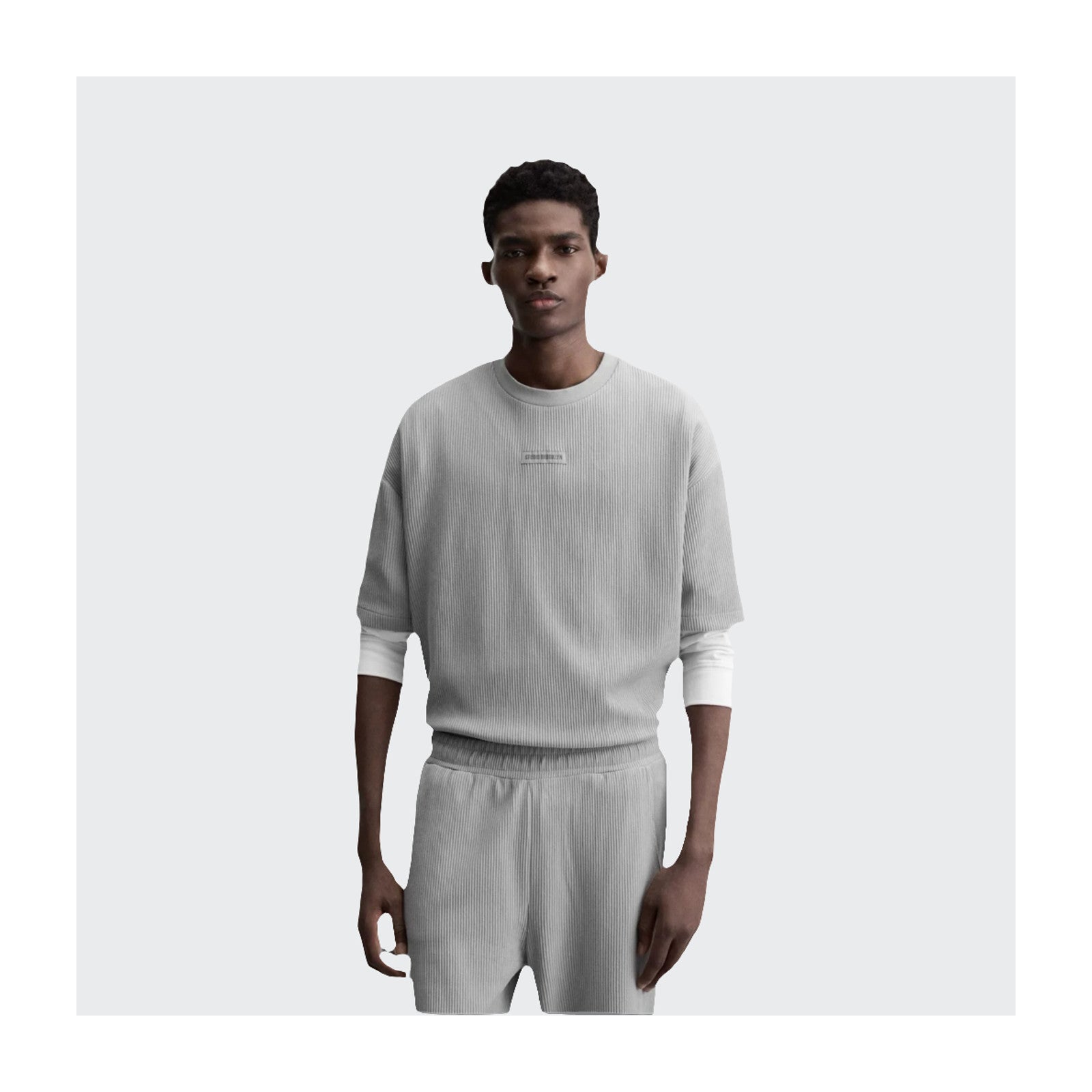 T-Shirt mit Struktur-Aufnäher
