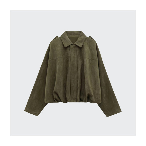 Bomberjacke aus Wildlederimitat