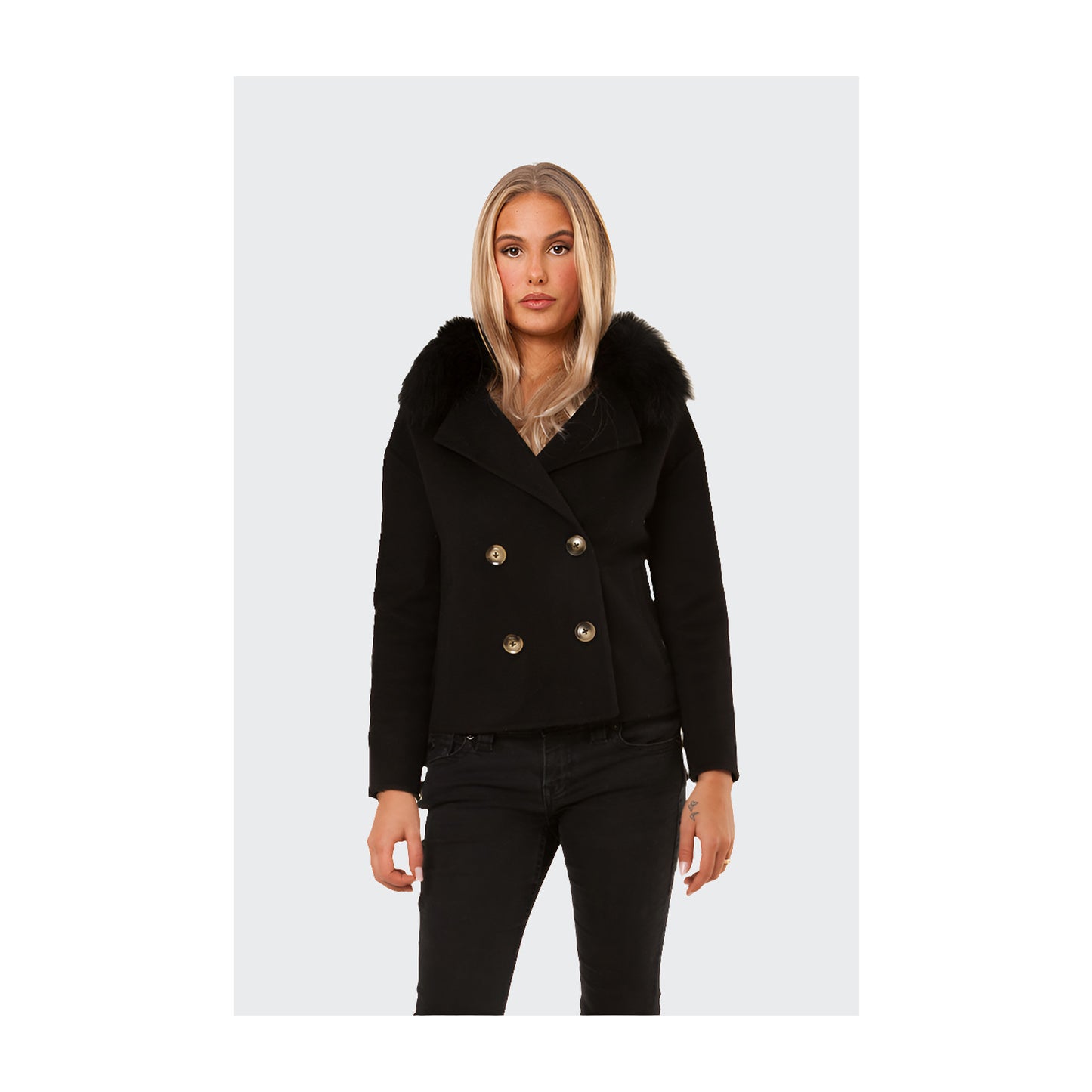 Double Button Cashmere Coat