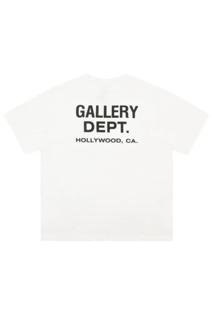 Distressed Print Tee Schwarz