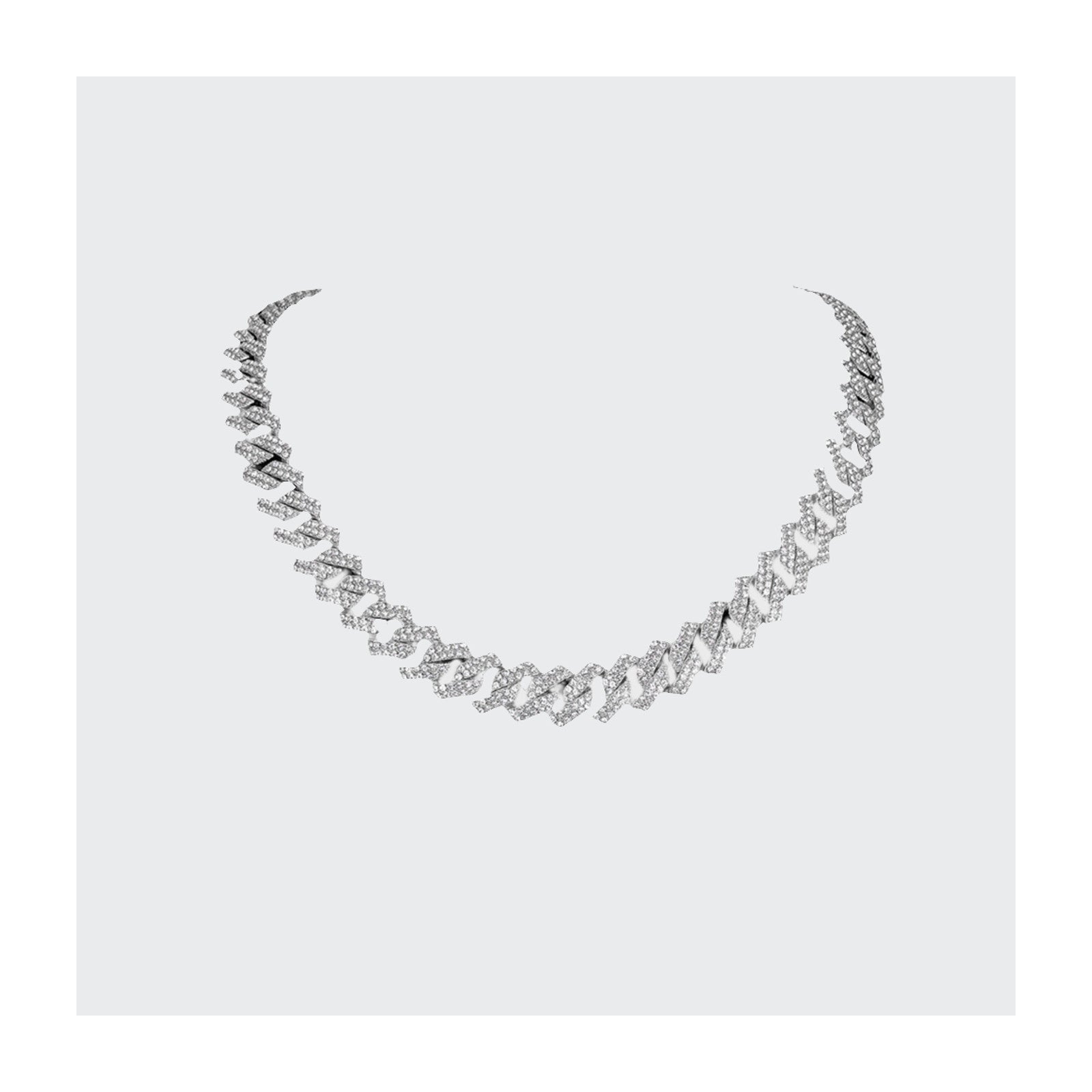 Iced Out Chain- Silber