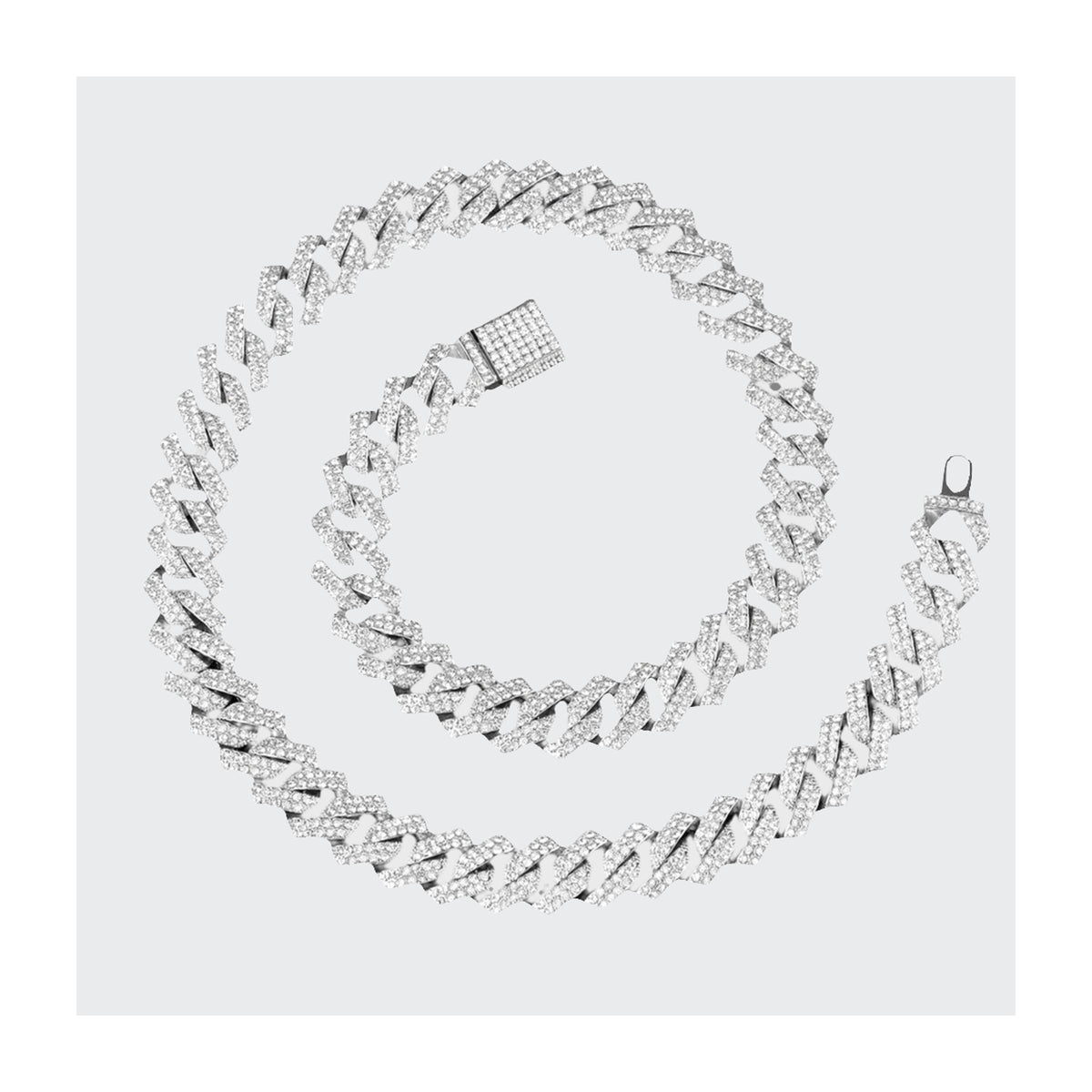 Iced Out Chain- Silber