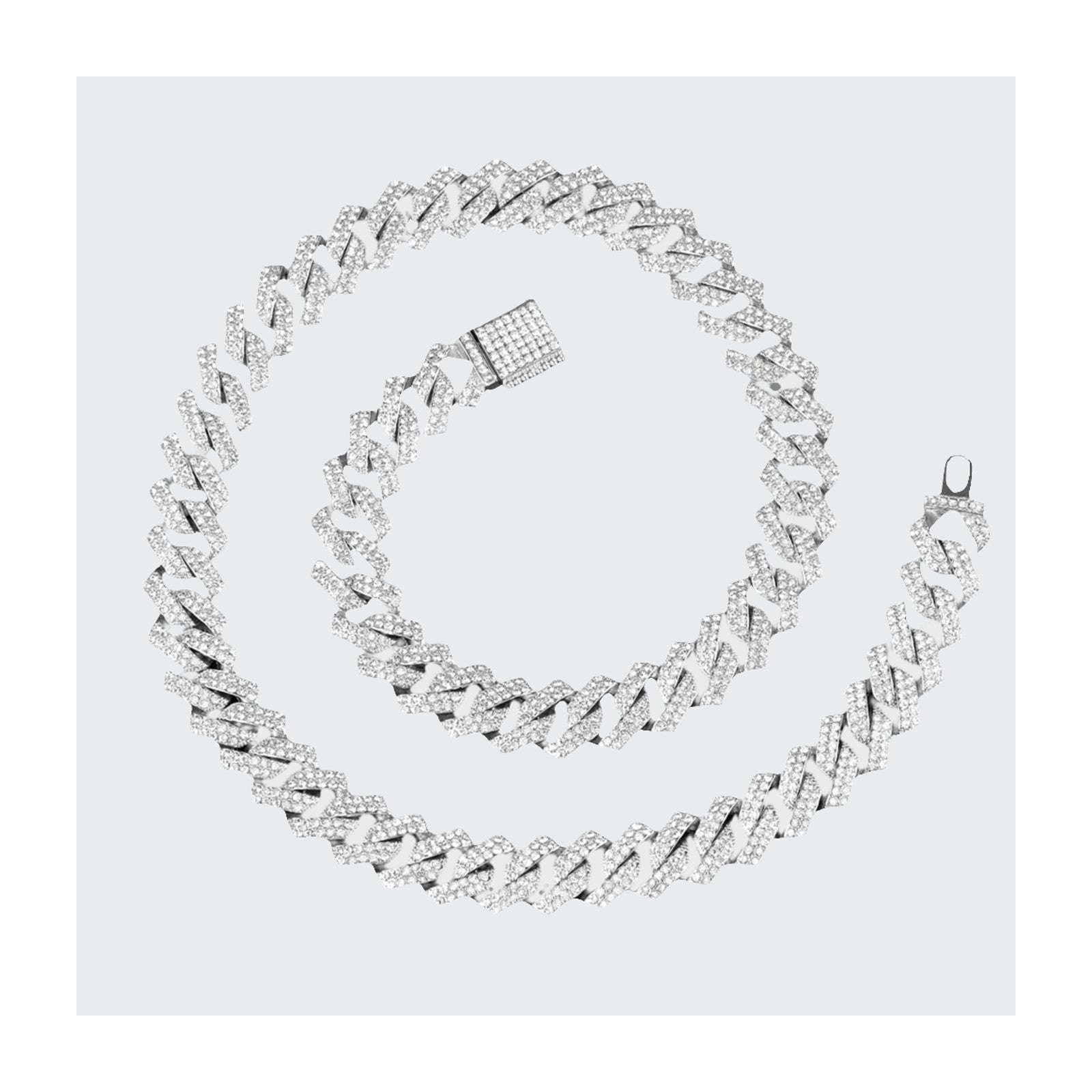 Iced Out Chain- Silber